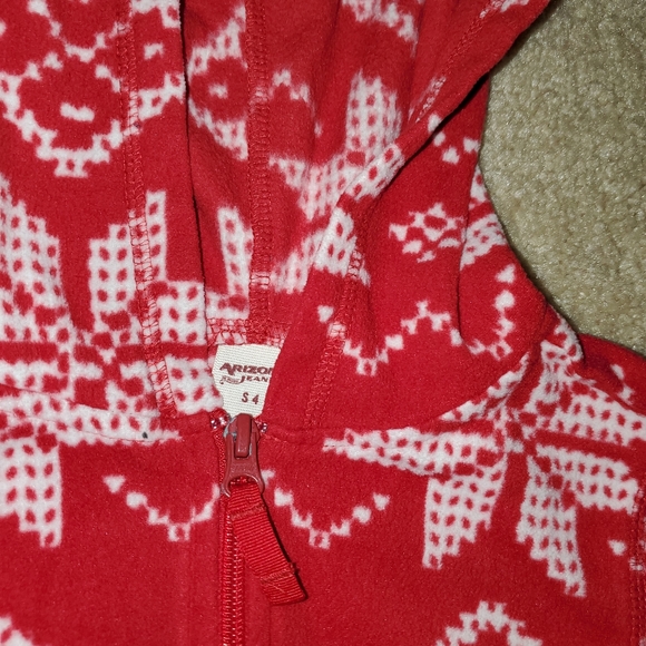 4T snowflake fleece zip up - Picture 2 of 2